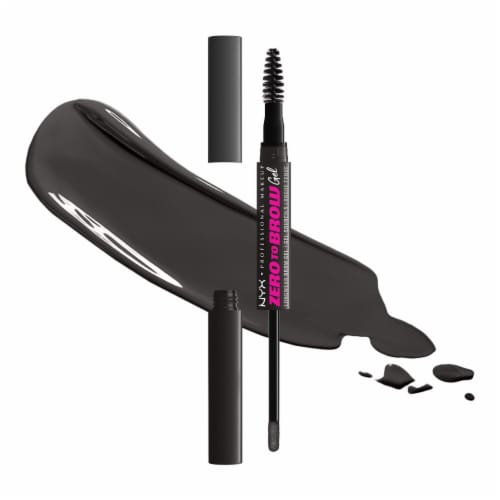 NYX Professional Makeup Zero to Brow Longwear Brow Gel 08 Black Perspective: front
