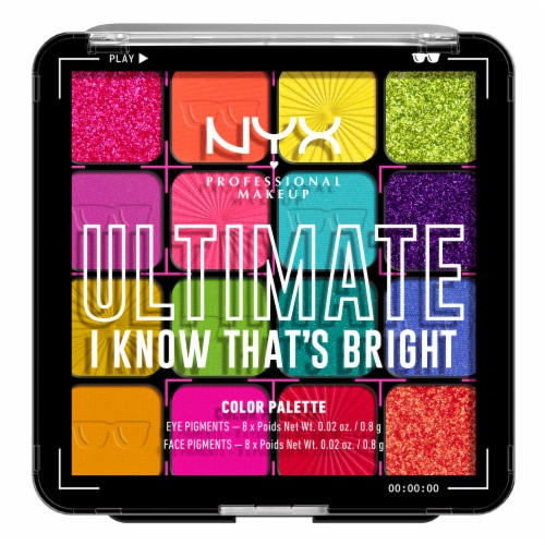 NYX Professional Makeup Ultimate I Know Thats Bright Eye Shadow Palette Perspective: front