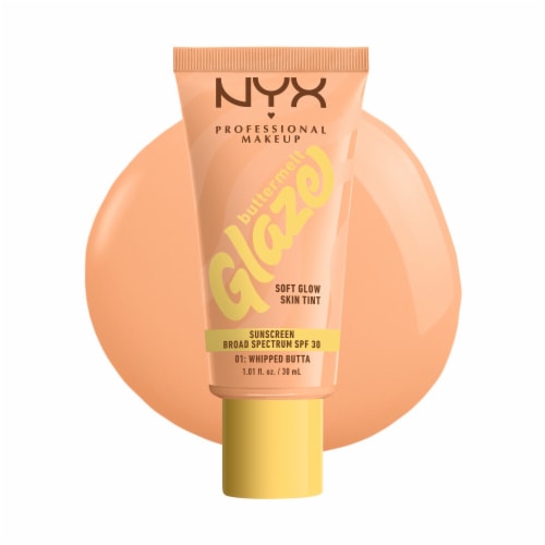 NYX Professional Makeup Buttermelt Glaze Soft Glow Skin Tint with SPF 30 01 Whipped Butta Perspective: front