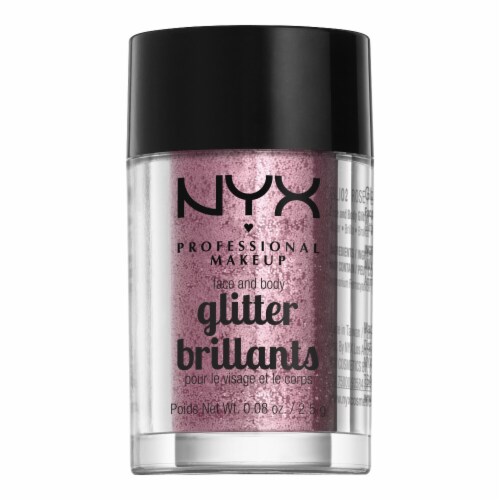 NYX Professional Makeup Rose Face & Body Glitter Brillants, 2.5g