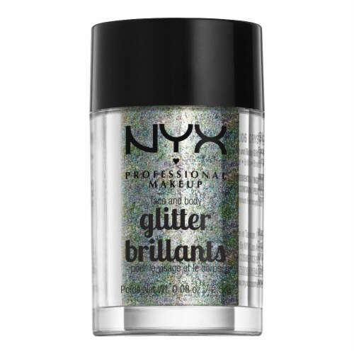 NYX Professional Makeup Glitter Brilliance Face + Body Glitter 6 Crystal Perspective: front