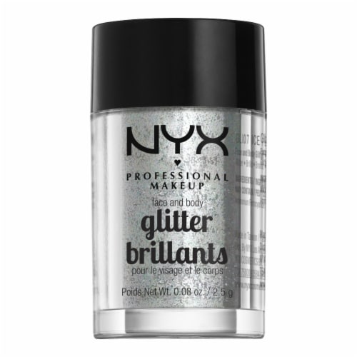 NYX Professional Makeup Glitter Brilliance Face + Body Glitter 7 Ice Perspective: front