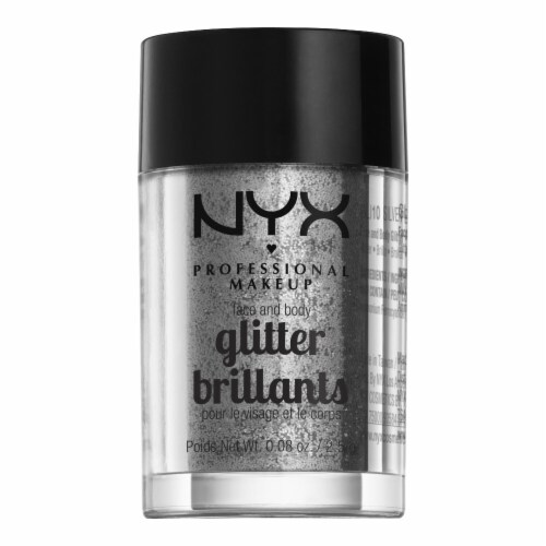 NYX Professional Makeup Glitter Brilliance Face + Body Glitter 10 Silver Perspective: front