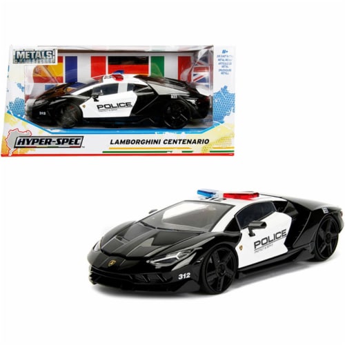 Jada JA30011 1 24 Scale Centenario Police Hyper Spec Lamborghini Diecast Model Car Black W 1 Metro Market