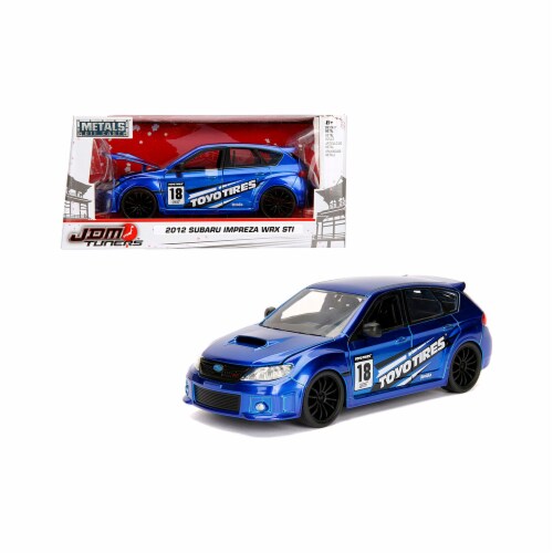 Jada 30390 2012 Subaru Impreza WRX STI Blue JDM Tuners 1-24 Diecast Model Car Perspective: front