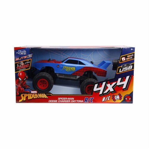 Jada Toys Marvel SpiderMan Dodge Charger Daytona 4x4 RC Car, 1 Unit