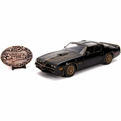 Jada 30998 1977 Pontiac Firebird Trans Am 1 by 24 Diecast Model Car, Black Perspective: front