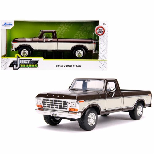 Jada 31588 1979 Ford F-150 Pickup Truck Stock Brown Metallic & Cream Just Trucks 1 by 24 Diec Perspective: front