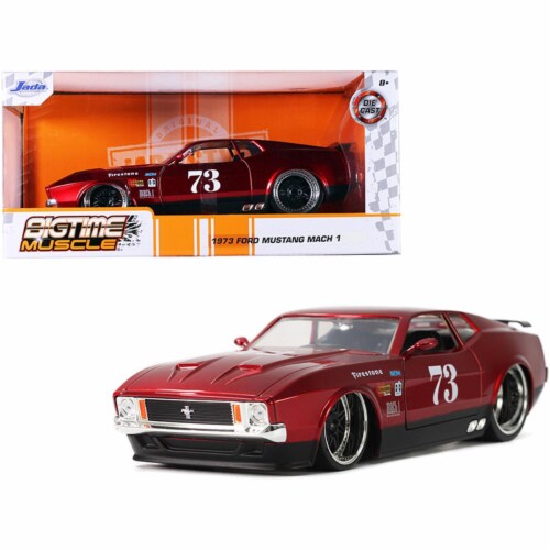 Jada 32301 1973 Ford Mustang Mach 1 No.73 Red Bigtime Muscle 1 by 24 Diecast Model Car 1 Smith s Food and Drug