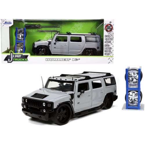 Jada 32310 Hummer H2 Gray with Extra Wheels Just Trucks Series 1