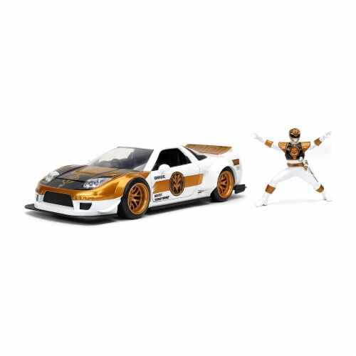 Jada Toys Power Rangers White Ranger And 2002 Honda NSX Type