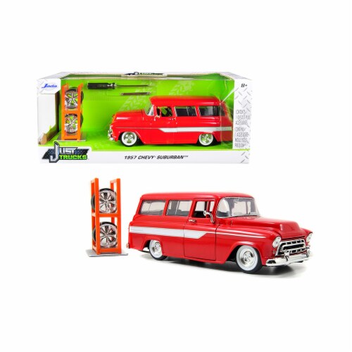 Jada 96986 1957 Chevrolet Suburban Stripes Extra Wheels Just Trucks Series 1 by 24 Diecast 1 Fry s Food Stores