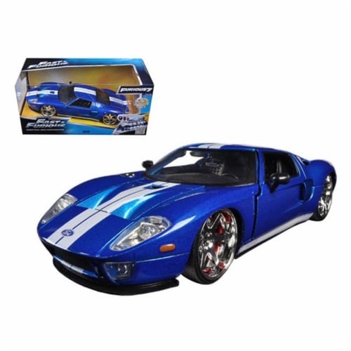 Jada 97177 Ford GT Fast & Furious 7 Movie Blue 1-24 Diecast Model Car Perspective: front