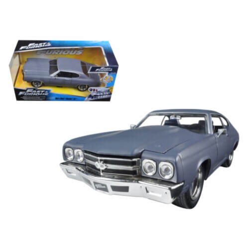 Dom s Chevrolet Chevelle SS Matt Gray Fast Furious Movie 1 24 Diecast Model Car by Jada 1 Metro Market