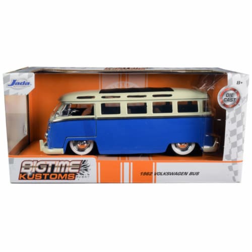 Jada 99056 1962 Volkswagen Bus Blue Cream Bigtime Kustoms 1 by 24 Diecast Model 1 Fred Meyer