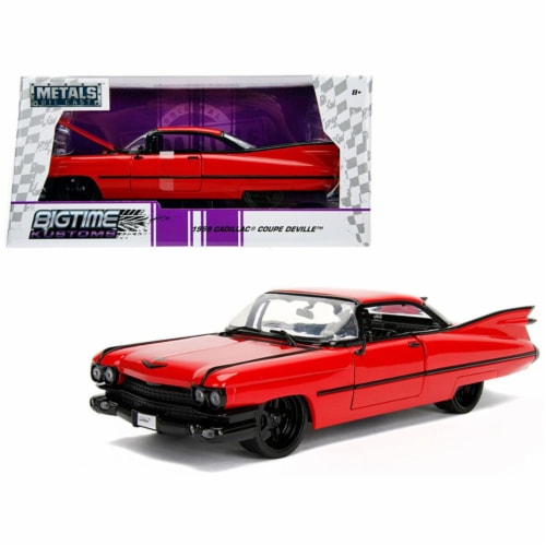 1959 Cadillac Coupe DeVille Red 1 24 Diecast Model Car by Jada 1