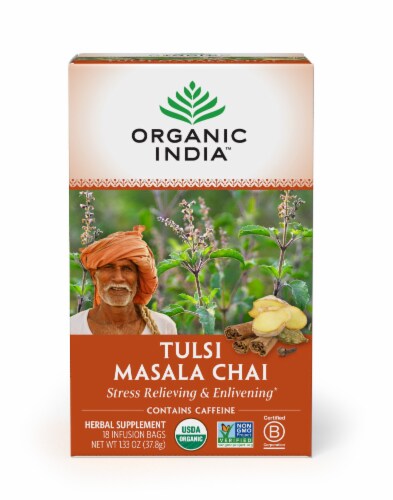 Organic India™ Masala Chai Tulsi Tea Perspective: front