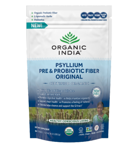 Organic India® Psyllium Pre & Probiotic Fiber Original Perspective: front