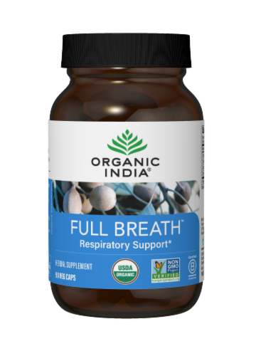 Organic India Full Breath Respiratory Support Supplements Perspective: front