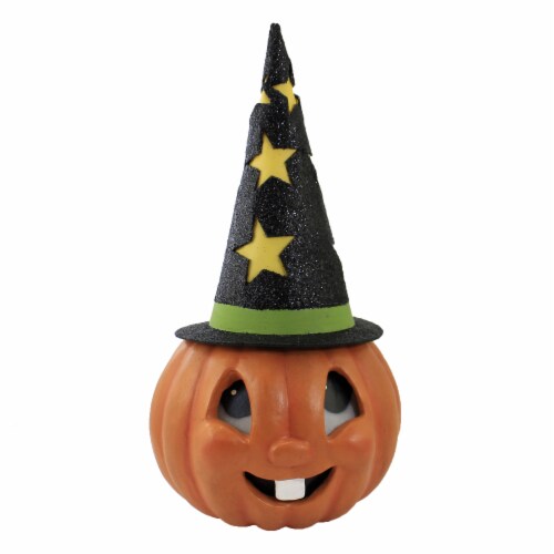 Halloween Retro Pumpkin Witch Container Vintage Halloween Translucent Tl0244 Perspective: front