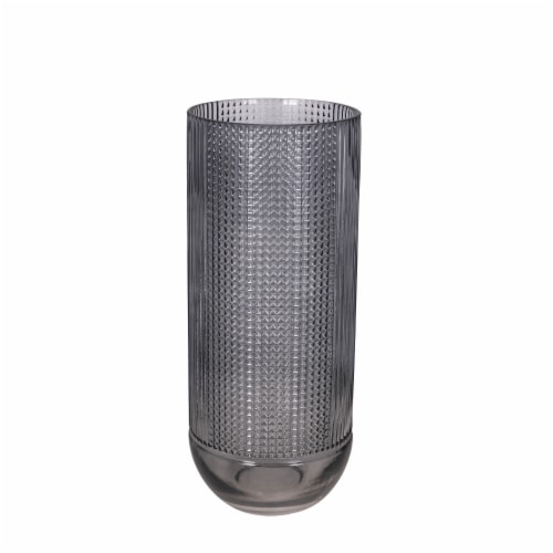 Grey Glass Vase Perspective: front