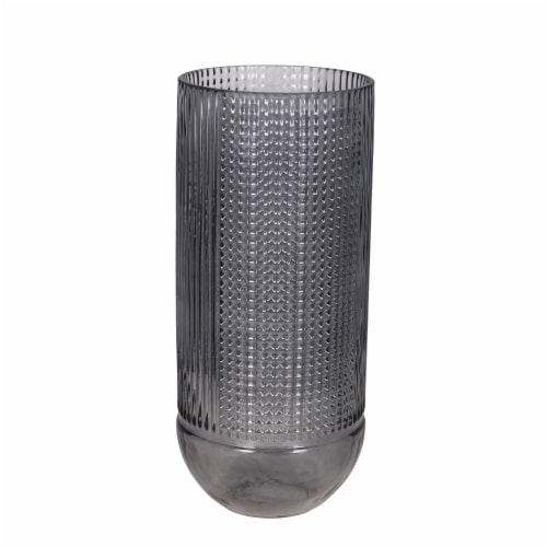Grey Glass Vase Perspective: front