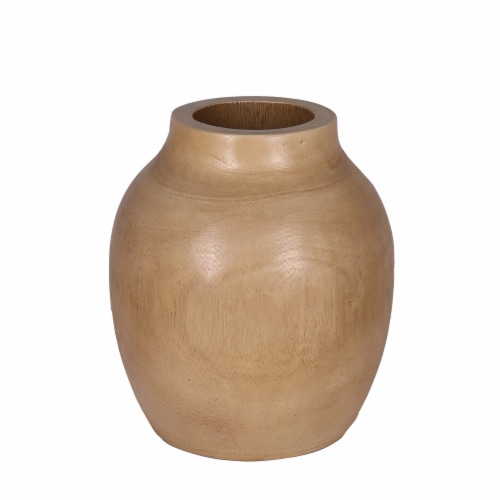 Bambeco Paulownia Wood Vase Perspective: front