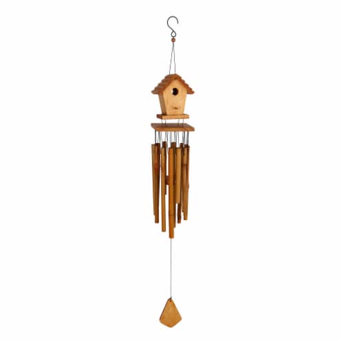 Bambeco 38in Birdhouse Bamboo Chime Perspective: front