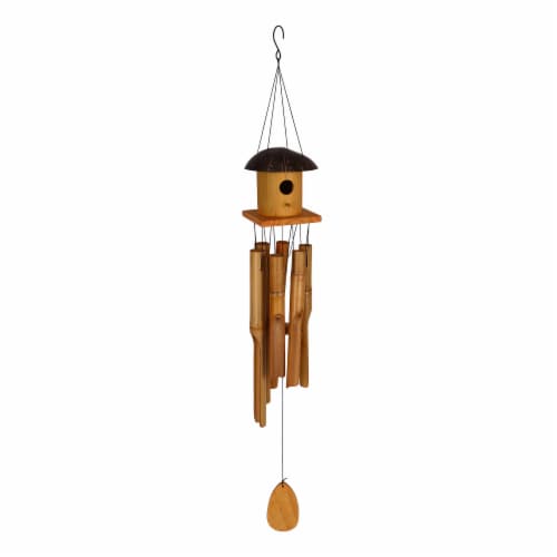 Bambeco 34in Birdhouse Bamboo Chime Perspective: front