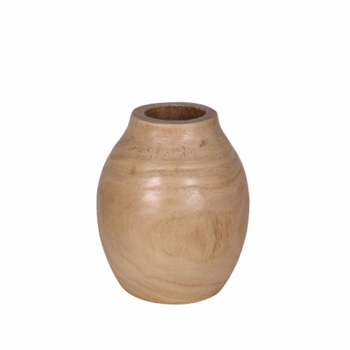 Bambeco Paulownia Wood Vase Perspective: front