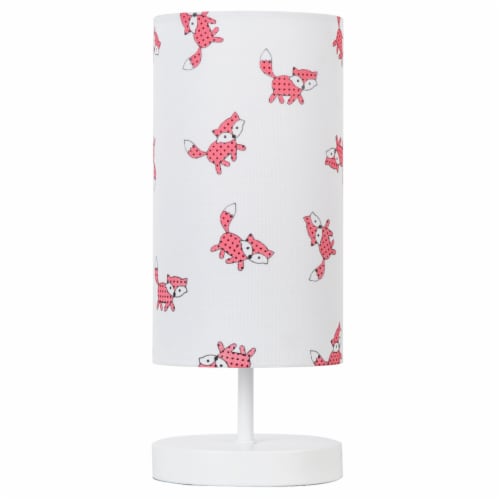 DSI Fox Print Table Lamp - White Perspective: front