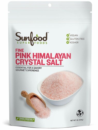 Sunfood Fine Himalayan Crystal Salt Perspective: front