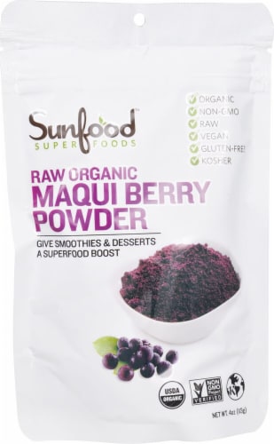 Sunfood Raw Organic Maqui Berry Powder Perspective: front