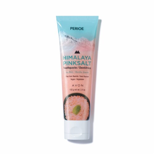 Avon Perioe Himalaya Pink Salt Ice Mint Toothpaste Perspective: front