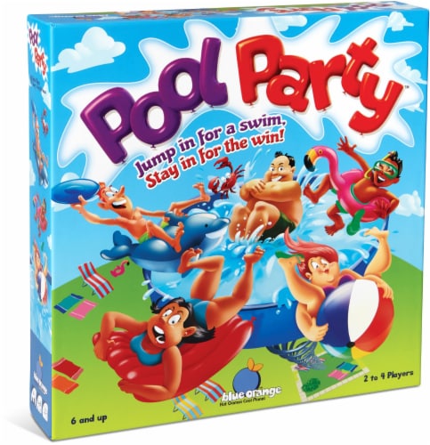 Blue Orange Pool Party Card Game Perspective: front