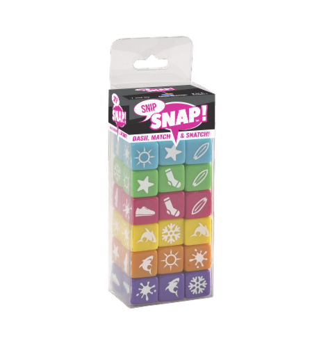 Blue Orange Snip Snap Dice Game Perspective: front