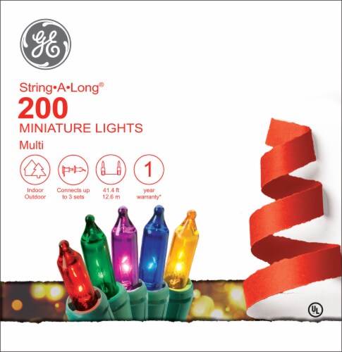GE String-A-Long LED Mini Lights - Multi Perspective: front