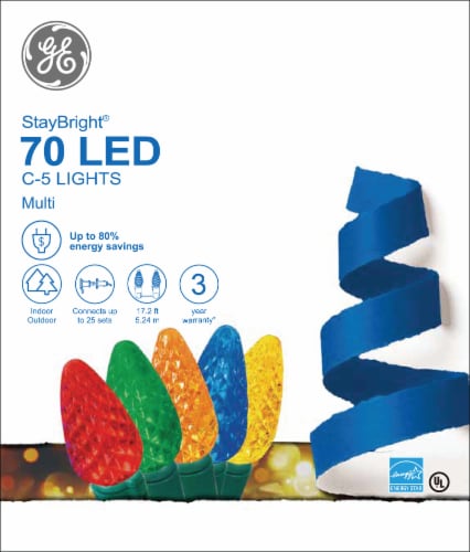 GE StayBright 70 LED C-5 Lights - Multi Perspective: front