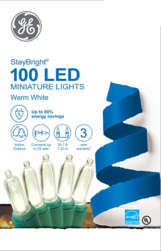 GE StayBright LED Miniature Lights - Warm White, 100 ct - Kroger