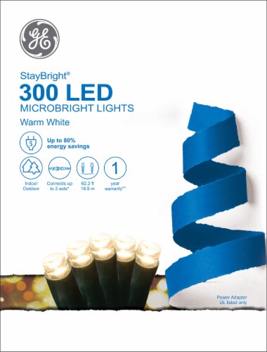 GE StayBright LED Microbright Lights - Warm White Perspective: front