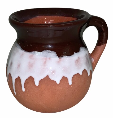 Mi Patria Clay Mug - Brown White Perspective: front