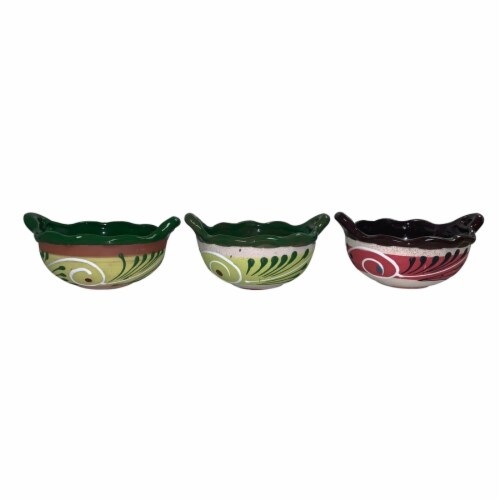 Trademex Mi Patria Large Sand Clay Serving Bowl - Assorted Perspective: front