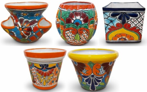 Rustico Talavera Garden Pot Perspective: front