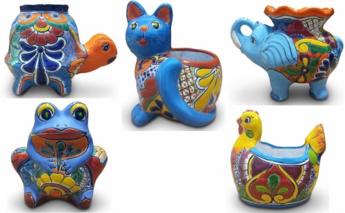 Rustico Talavera Garden Animal Pot Perspective: front