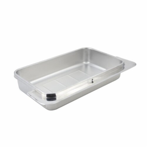 Bon Chef 11006 Stainless Steel Dripless Rectangle Water Pan Perspective: front