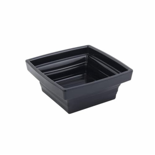 Bon Chef 53109BLACK 5.25 x 5.25 x 2.25 in. Americana Square 1 quart Bowl, Black Perspective: front