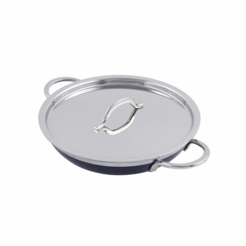 Bon Chef 60306COBALTBLUE 11.75 x 2.37 in.Classic Country French Collection Saute 3 quart Pan Perspective: front