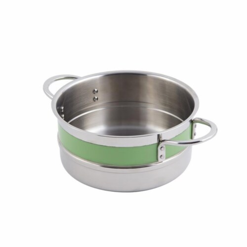 Bon Chef 62302NCLIME 9.37 x 4.37 in. Classic Country 0.5 Color Singlewall 4.3 quart Pot No Co Perspective: front