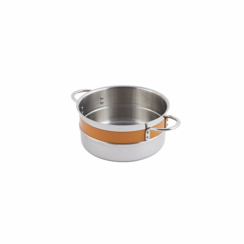 Bon Chef 62302NCORANGE 9.37 x 4.37 in. Classic Country 0.5 Color Singlewall 4.3 quart Pot No Perspective: front