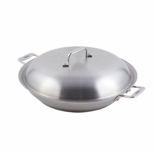 Bon Chef 60006 13.25 in. dia. Cucina Braiser Pan with Lid & Induction Bottom, 3.5 quart Perspective: front